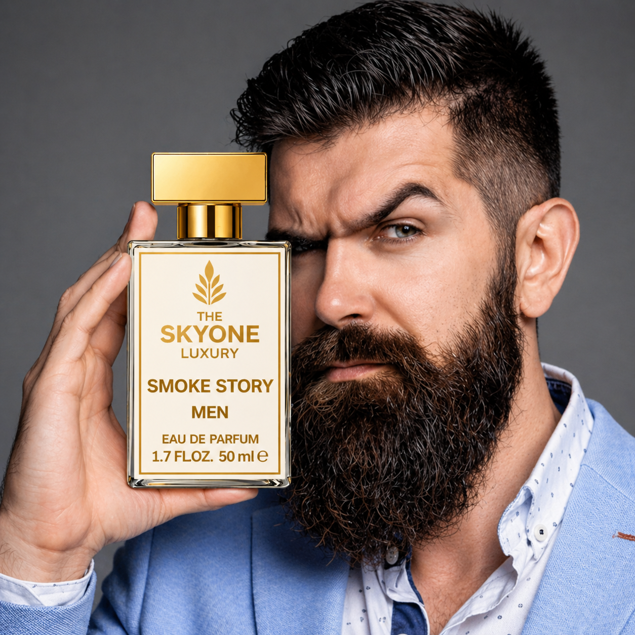 Smoke Story Luxury Men’s Perfume (EDP) 50ml | Long Lasting 12-Hour Woody Leather Fragrance
